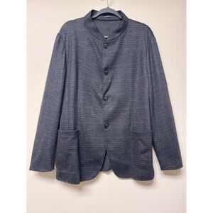 GIORGIO ARMANI 100% Virgin Wool Mandarin Collar Button Front Blazer, Sz 54 (18)